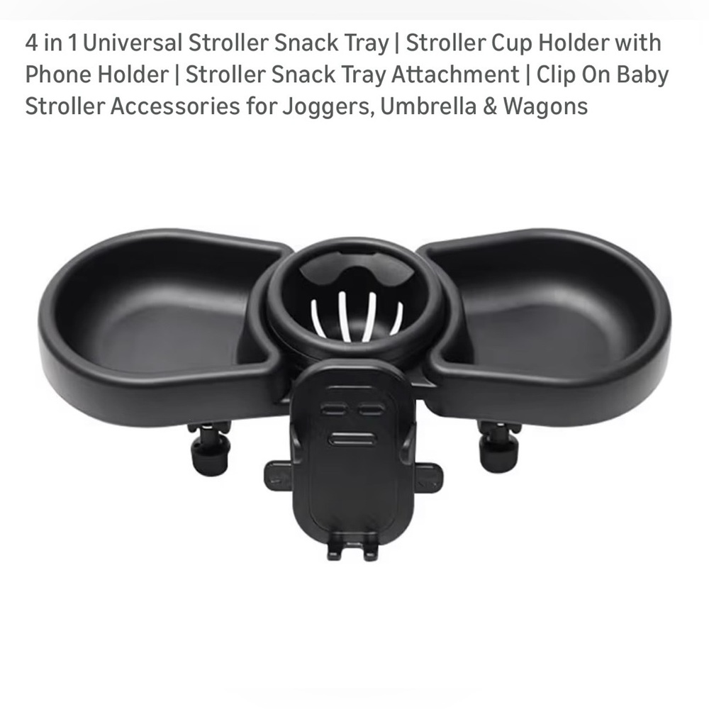 New Stroller Snack Drink Organizer Tray Multifunctional Stroller Tray Adjustable